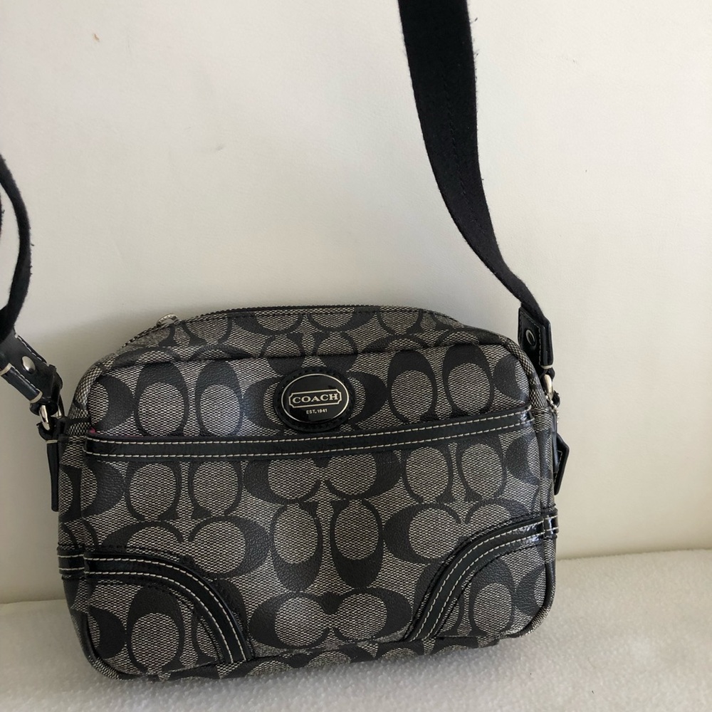 Coach.  Crossbody.  Good condition.  Black & Gray